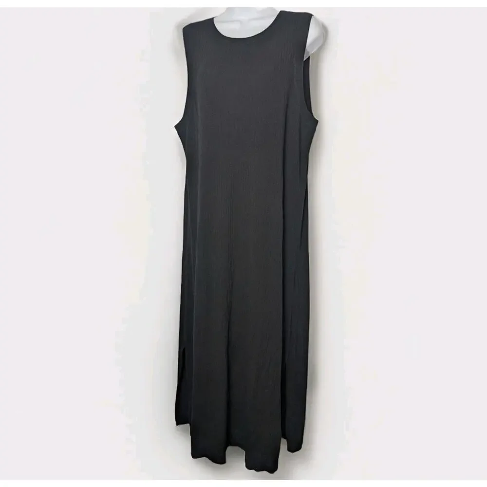 NWT Banana Republic Ribbed Knit Sheath Sweater Dress Black Slit Midi Fall '18 XL - Picture 5 of 12